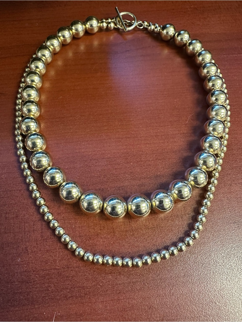 2 Vintage 14k GF 1/20 ball necklaces 59g